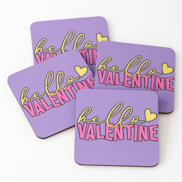 Item preview, Hello Valentine's Day Cute T-Shirt Pink and Yellow Typography designed and sold by AstronautMerch.
