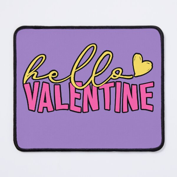 Item preview, Hello Valentine's Day Cute T-Shirt Pink and Yellow Typography designed and sold by AstronautMerch.