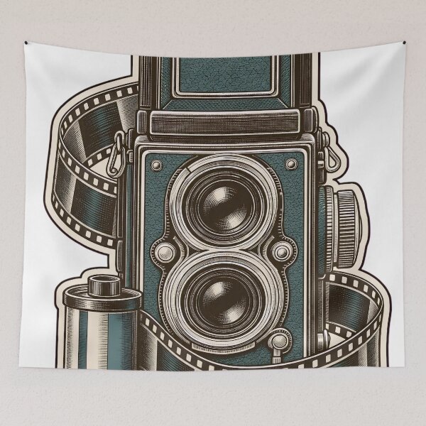 Item preview, Twin Lens Camera Die Cut Reflex Body and Film Strip | Film Photography Analogue Art designed and sold by StickyGuys.