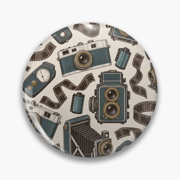 Item preview, Vintage Camera Repeat Twin Lens Reflex Bellows and Film Strips | Photography Print designed and sold by StickyGuys.