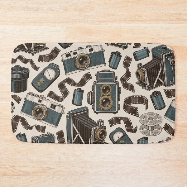 Item preview, Vintage Camera Repeat Twin Lens Reflex Bellows and Film Strips | Photography Print designed and sold by StickyGuys.