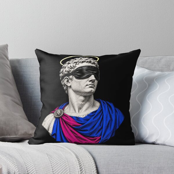 Item preview, Sleep Mode Saint - Classical Statue with Sleep Mask and Neon Halo designed and sold by Motel Mirage.