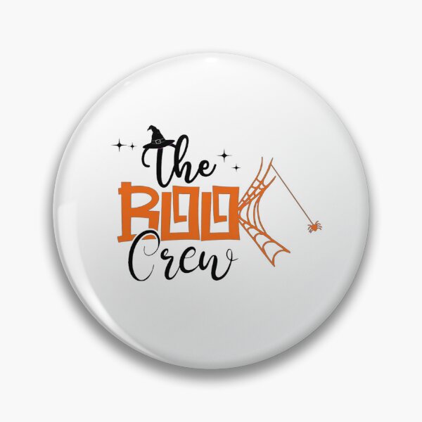Item preview, The Boo Crew Halloween Spider Web Orange Art designed and sold by Custom Crest.