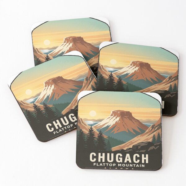 Item preview, Chugach State Park Flattop Mountain Alaska Travel Badge Sticker designed and sold by DetourDgn.
