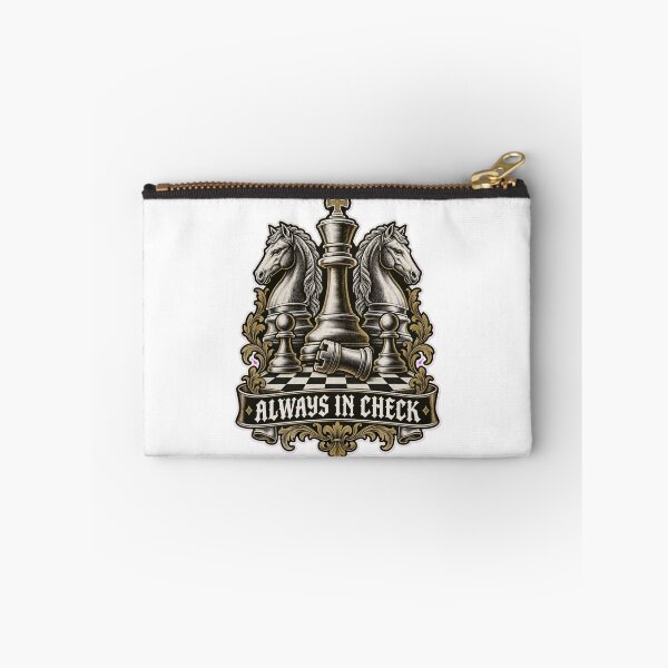 Item preview, Always In Check Chess King and Knights Crest | Chess Player Engraved Design designed and sold by StickyGuys.