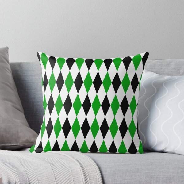 Item preview, Green Black White Harlequin Diamonds Pattern - Light  designed and sold by PatternTitan.