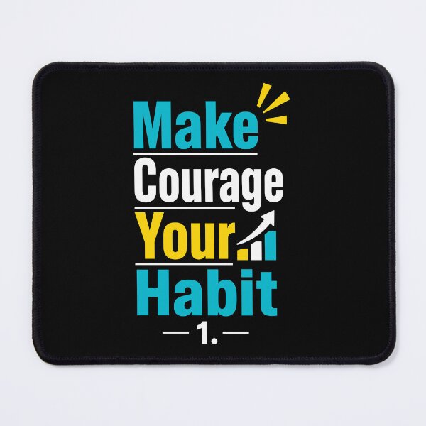 Item preview, Make Courage Your Habit Inspirational Motivation Typography T-Shirt designed and sold by rejowan-arts.