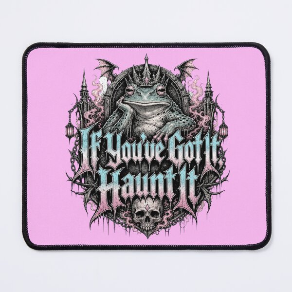 Item preview, If Youve Got It Haunt It Gothic Frog T-Shirt | Dark Metal Crowned Toad Skull Spooky Halloween Gift designed and sold by illeN-Art-World.