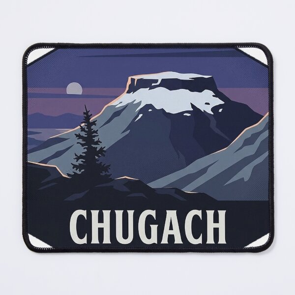 Item preview, Flattop Mountain Chugach State Park Alaska Dusk Badge Sticker designed and sold by DetourDgn.
