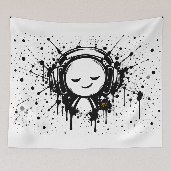 Item preview, Peaceful Headphones Music Vibes designed and sold by Qenlo.