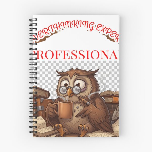 Item preview, Overthinking Expert - Tired Owl Student & Worker Humor designed and sold by hepopatterns.