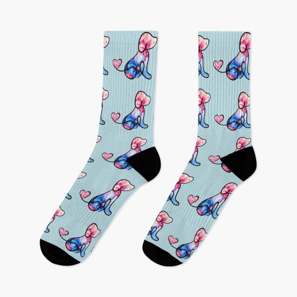 Item preview, Azul & pink floral puppy and heart designed and sold by Doodles Down South.