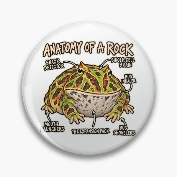 Item preview, Anatomy of a Rock – Funny Pacman Frog designed and sold by threadandfangs.