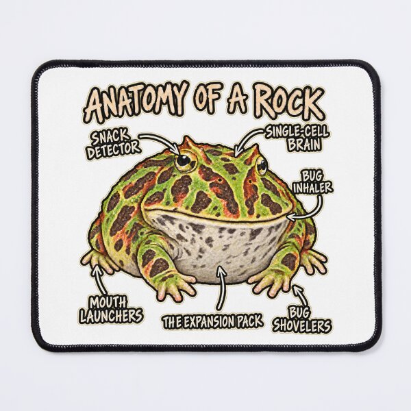 Item preview, Anatomy of a Rock – Funny Pacman Frog designed and sold by threadandfangs.