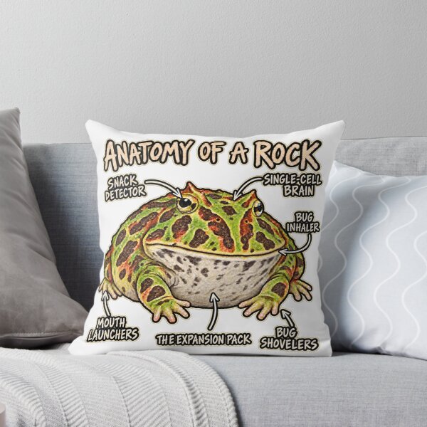Item preview, Anatomy of a Rock – Funny Pacman Frog designed and sold by threadandfangs.