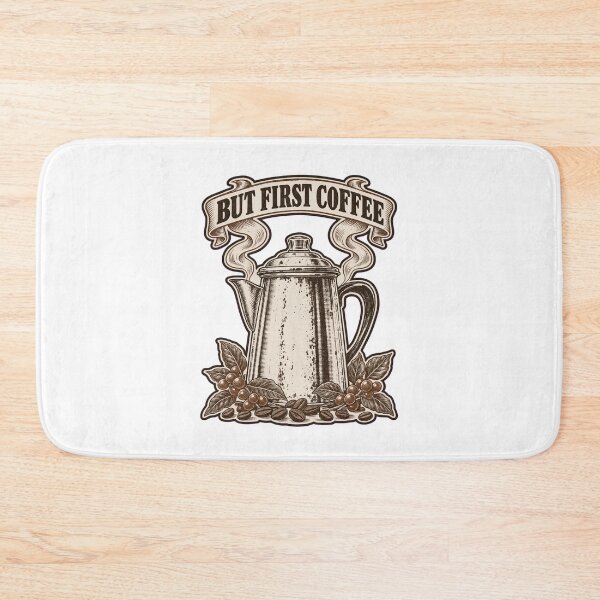 Item preview, But First Coffee Vintage Percolator Letterpress | Coffee Lover Retro Design designed and sold by StickyGuys.