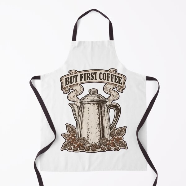 Item preview, But First Coffee Vintage Percolator Letterpress | Coffee Lover Retro Design designed and sold by StickyGuys.
