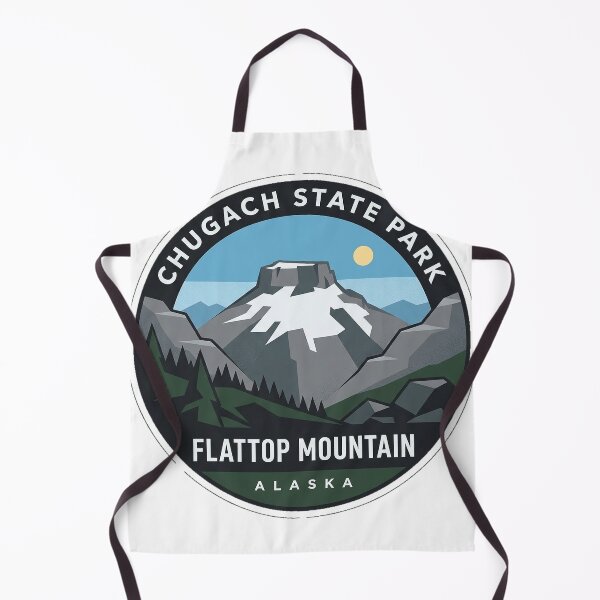 Item preview, Chugach State Park Flattop Mountain Alaska Retro Circle Sticker designed and sold by DetourDgn.