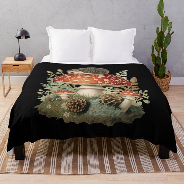 Item preview, Vintage Hedgehog on Mushroom Dark Cottagecore Botanical Sticker designed and sold by Youram.