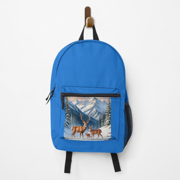 Item preview, Deer Family in Winter Mountains designed and sold by Marina Langer Wildlife Art..