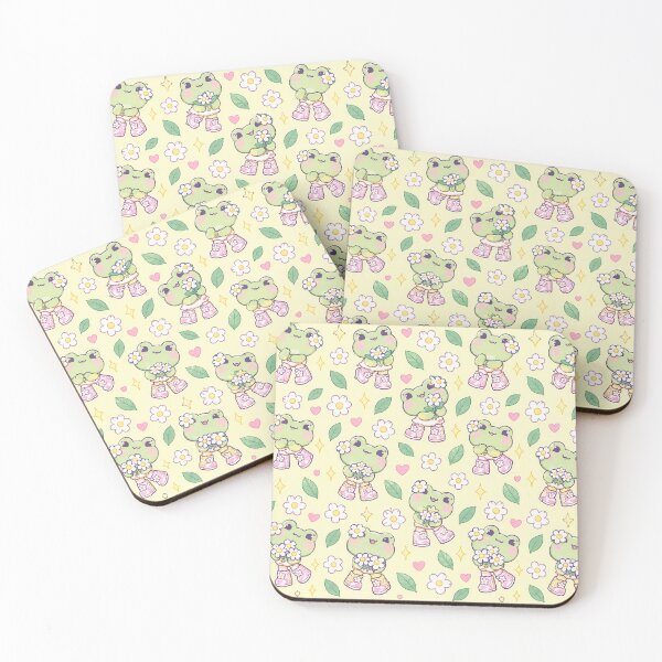Item preview, Kawaii Frog Flower Boots Pastel Pattern designed and sold by Soft Berry Studio.