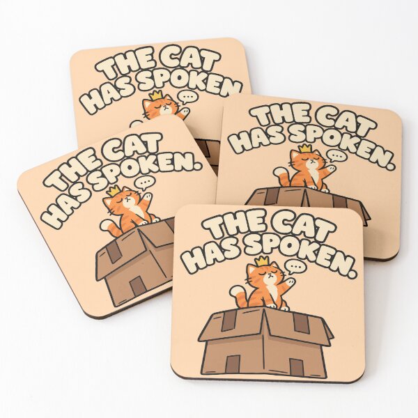 Item preview, The Cat Has Spoken Funny Royal Cat designed and sold by MewMade.
