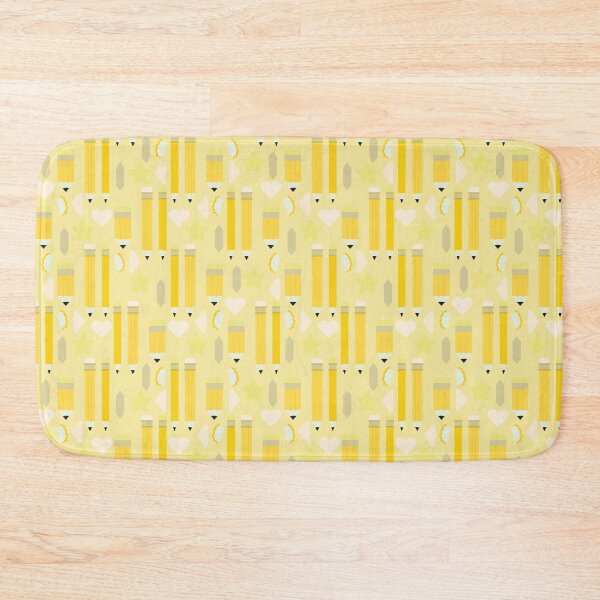 Item preview, Sweet School Days – Pastel Pencils & Hearts Pattern | Yellow designed and sold by Frohyou.