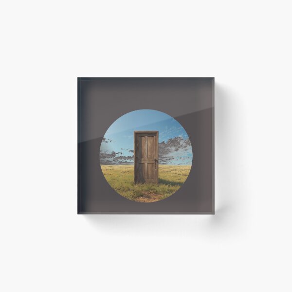Item preview, Lonely Wooden Door In Open Field Surreal Art designed and sold by Mr besho.