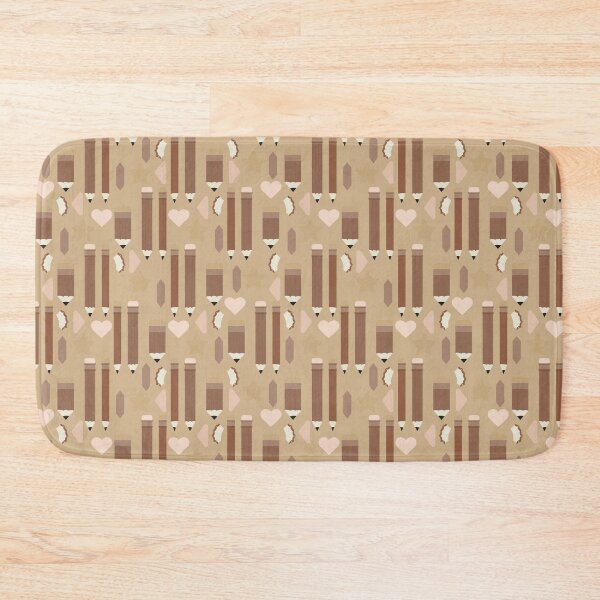 Item preview, Sweet School Days – Pastel Pencils & Hearts Pattern | Brown designed and sold by Frohyou.