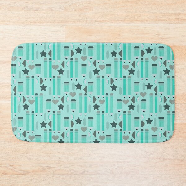 Item preview, Sweet School Days – Pastel Pencils & Hearts Pattern | Teal designed and sold by Frohyou.