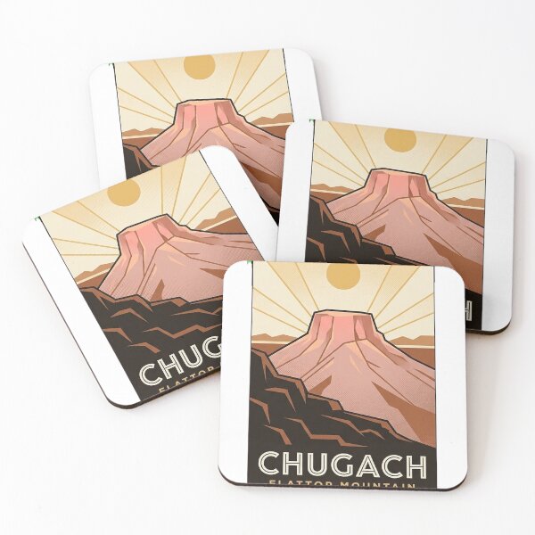 Item preview, Chugach State Park Flattop Mountain Alaska Sunrise Deco Sticker designed and sold by DetourDgn.