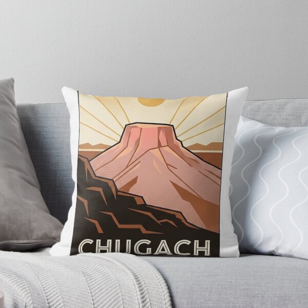 Item preview, Chugach State Park Flattop Mountain Alaska Sunrise Deco Sticker designed and sold by DetourDgn.
