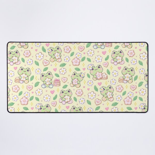 Item preview, Kawaii Frog Flower Cookie Pastel Pattern designed and sold by Soft Berry Studio.