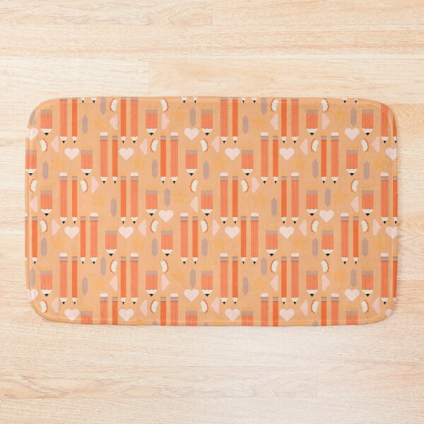 Item preview, Copy of Sweet School Days – Pastel Pencils & Hearts Pattern | Orange designed and sold by Frohyou.