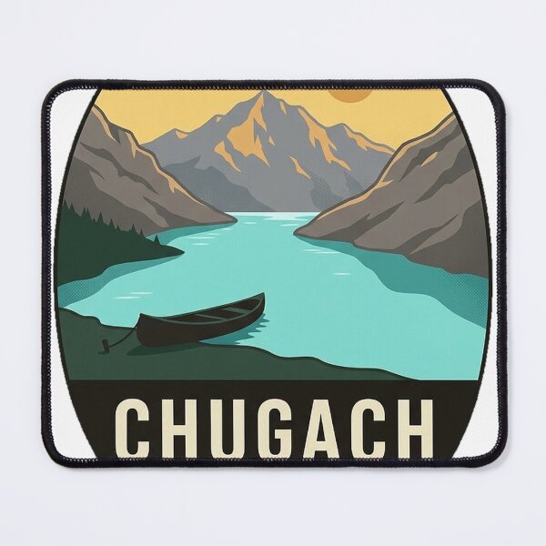 Item preview, Eklutna Lake Chugach State Park Alaska Travel Badge Sticker designed and sold by DetourDgn.