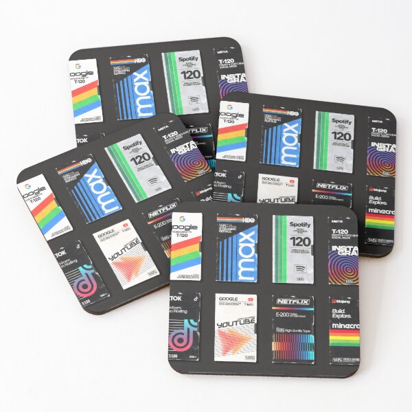 Item preview, Modern Apps as Vintage VHS Covers Grid Art - Retro Analog Tech Poster designed and sold by Billy Morfo™.