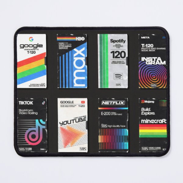 Item preview, Modern Apps as Vintage VHS Covers Grid Art - Retro Analog Tech Poster designed and sold by Billy Morfo™.