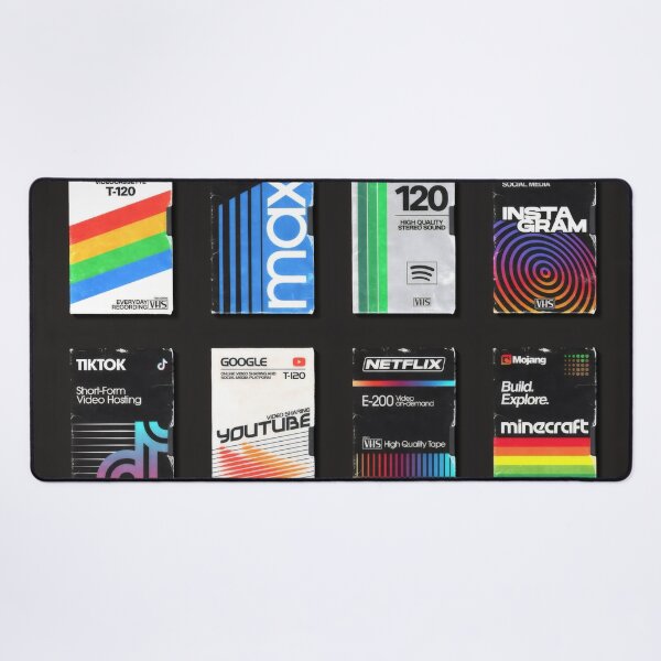 Item preview, Modern Apps as Vintage VHS Covers Grid Art - Retro Analog Tech Poster designed and sold by Billy Morfo™.