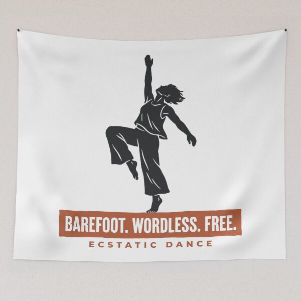 Item preview, Ecstatic Dance Barefoot Dancer in Woodcut Style designed and sold by Osmose-Studio.