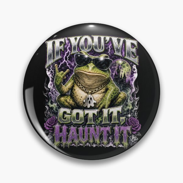 Item preview, If Youve Got It Haunt It Cool Frog T-Shirt | Funny Halloween Toad Sunglasses Ghost Chain Purple Gift designed and sold by illeN-Art-World.