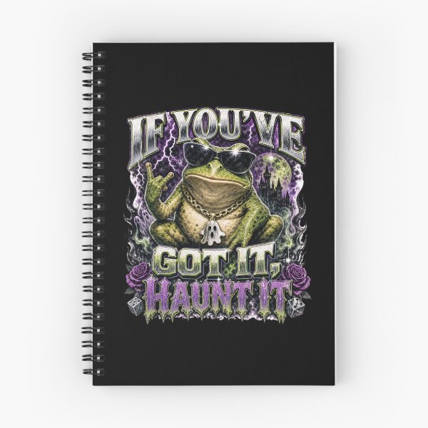 Item preview, If Youve Got It Haunt It Cool Frog T-Shirt | Funny Halloween Toad Sunglasses Ghost Chain Purple Gift designed and sold by illeN-Art-World.