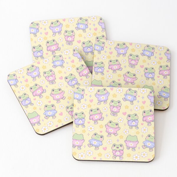 Item preview, Kawaii Frog Daisy Sweater Pastel Pattern designed and sold by Soft Berry Studio.