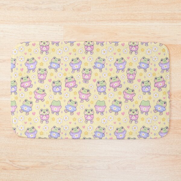 Item preview, Kawaii Frog Daisy Sweater Pastel Pattern designed and sold by Soft Berry Studio.