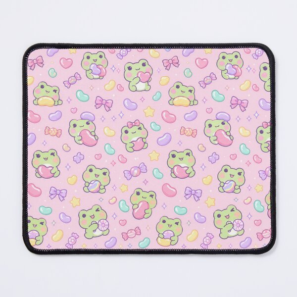 Item preview, Kawaii Frog Jellybean Pastel Pattern designed and sold by Soft Berry Studio.