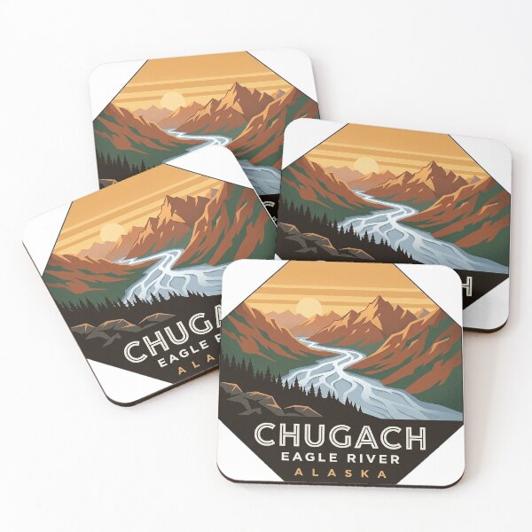 Item preview, Eagle River Valley Chugach State Park Alaska Travel Sticker designed and sold by DetourDgn.