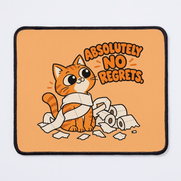 Item preview, Absolutely No Regrets Funny Orange Cat designed and sold by MewMade.