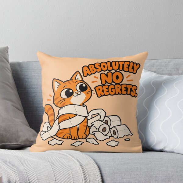 Item preview, Absolutely No Regrets Funny Orange Cat designed and sold by MewMade.