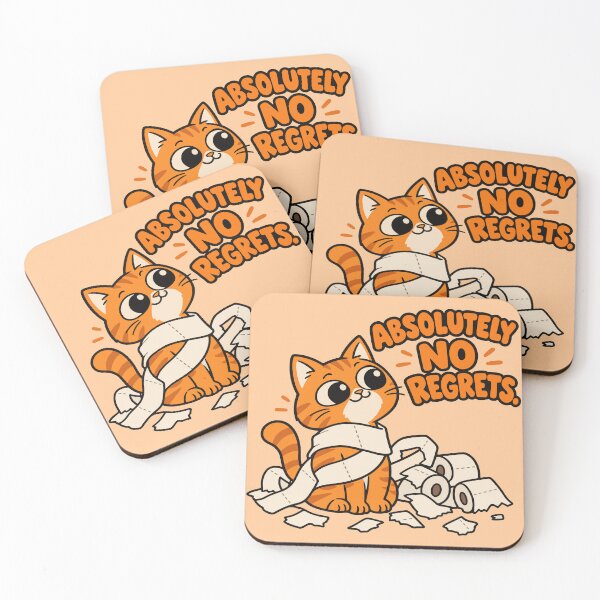 Item preview, Absolutely No Regrets Funny Orange Cat designed and sold by MewMade.