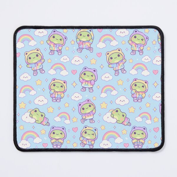 Item preview, Kawaii Frog Rainbow Hoodie Pastel Pattern designed and sold by Soft Berry Studio.