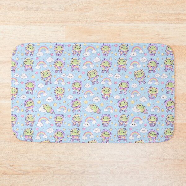 Item preview, Kawaii Frog Rainbow Hoodie Pastel Pattern designed and sold by Soft Berry Studio.